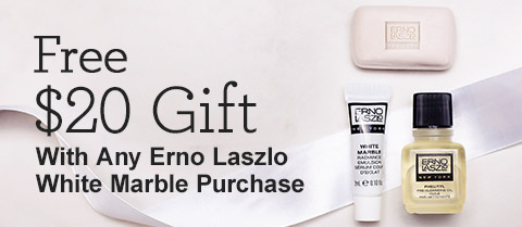 Receive a free 3-piece bonus gift with your Erno Laszlo White Marble Product purchase